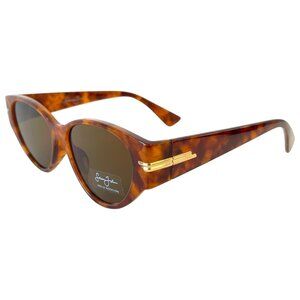 New Sean John Women's Brown Tortoise Shell Designer Sunglasses / Amber UV Lenses